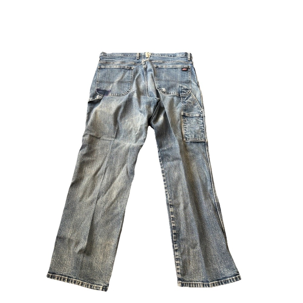 Dickies Carpenter Jeans Mens 38x32 Blue Regular Fit Workwear Denim Utility Pants